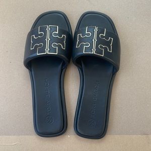 Tory Burch Black Slides